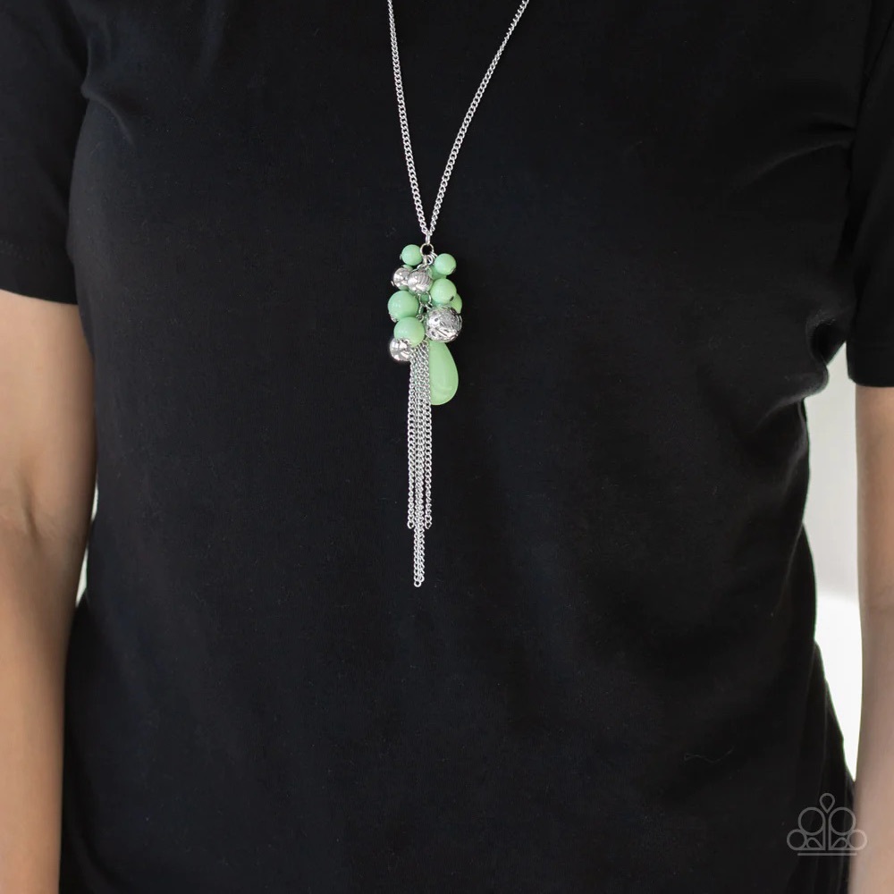 Paparazzi It’s a Celebration Green Necklace Set